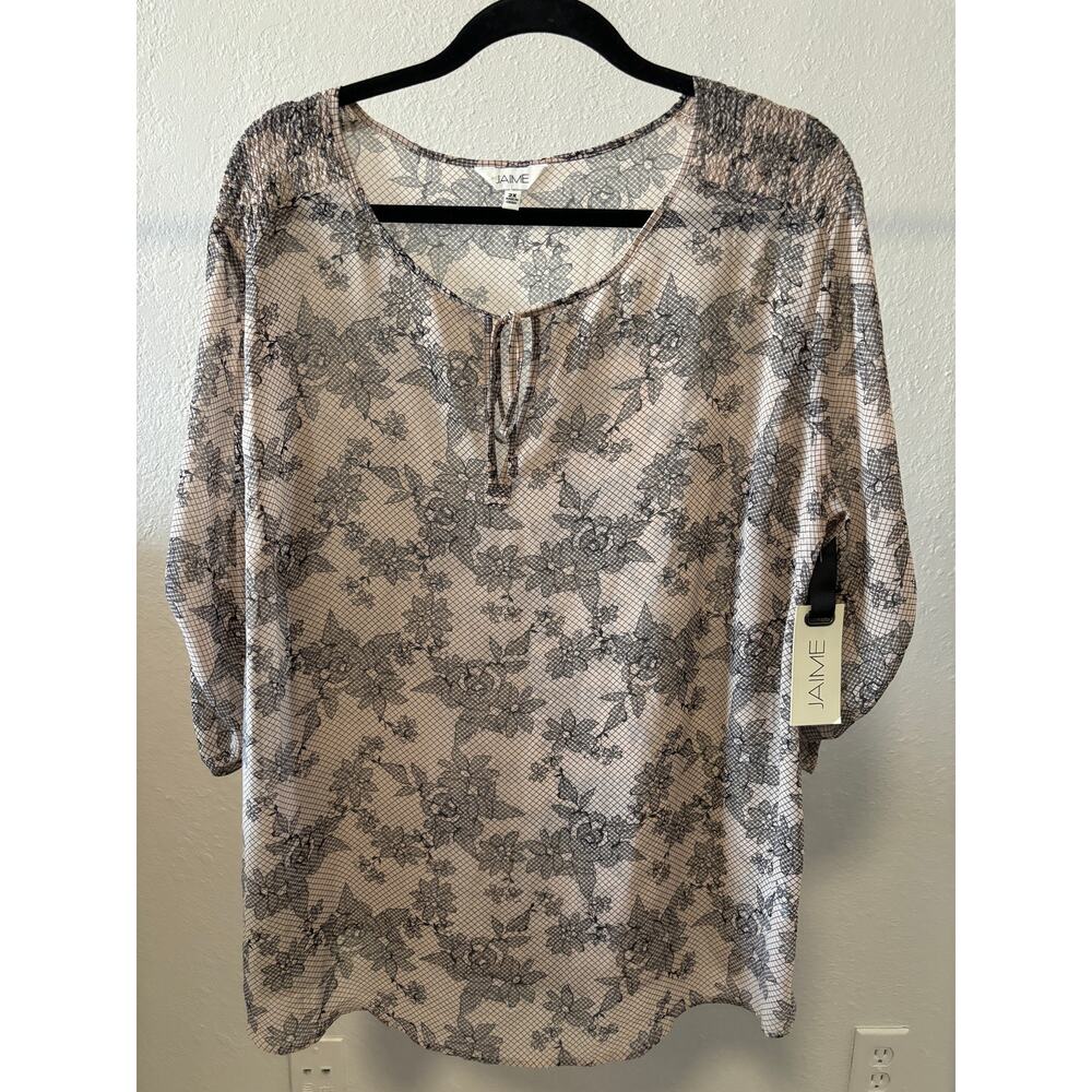 Jaime Blouse Top Plus Size 2X New